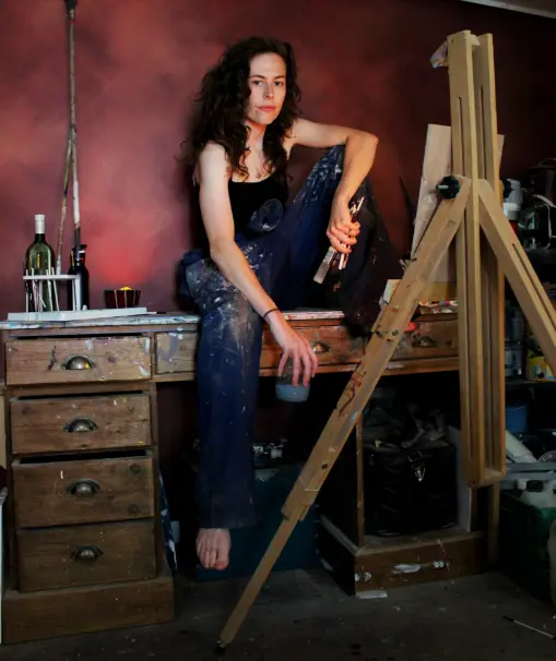 Laura at the Easel